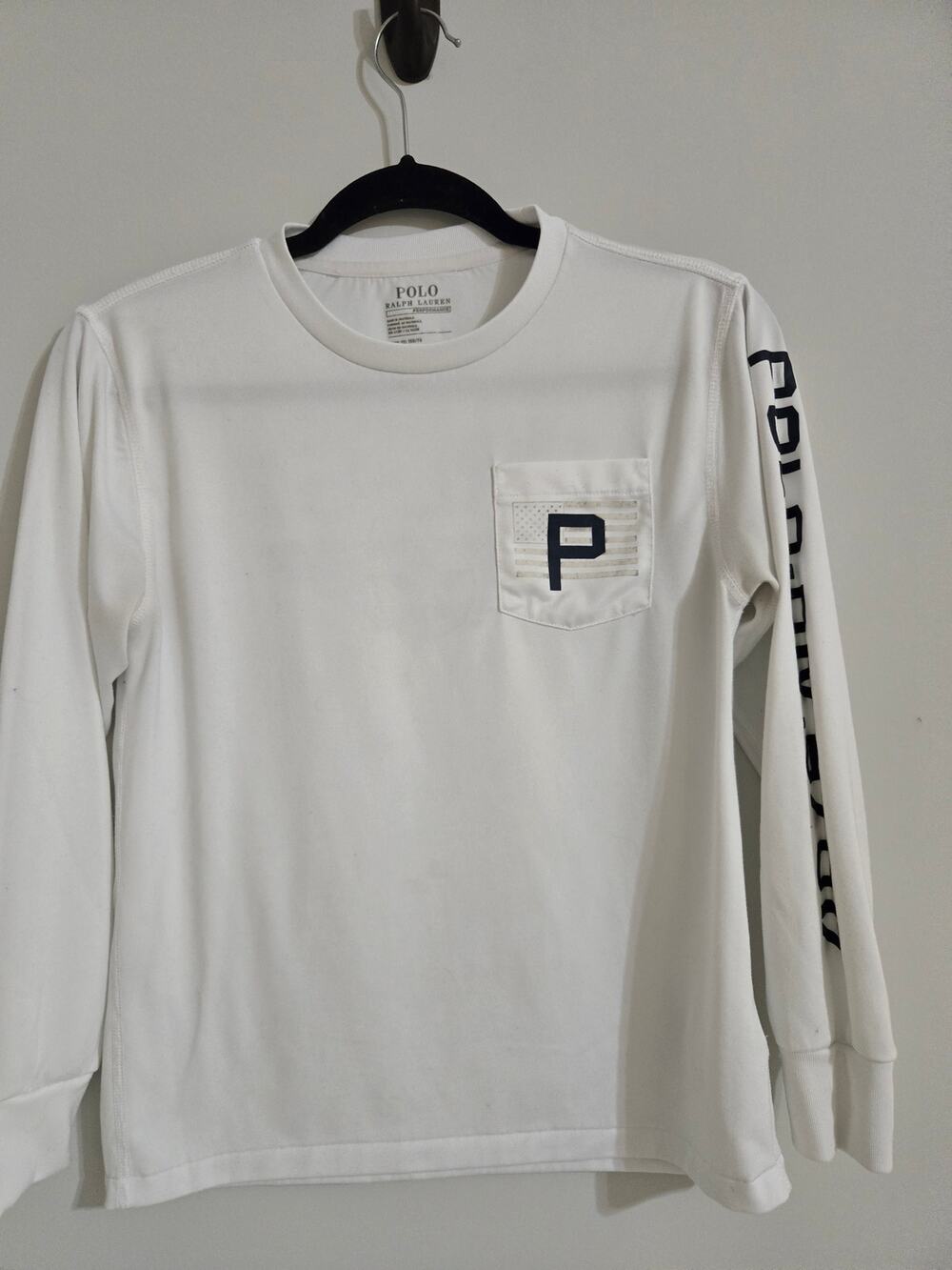 Polo Ralph Lauren White Long Sleeve Shirt Classic Preppy Casual Wardrobe M 10/12